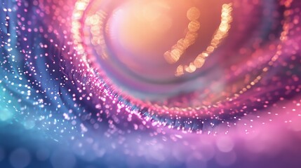 Wall Mural - Elegant pink and blue glowing tunnel.