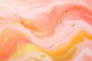 Poster - Pink and gold fluid art creating a mesmerizing marble effect, perfect for backgrounds and design projects