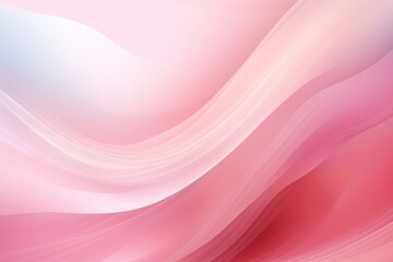 Poster - Soft pink and white gradient waves create a dreamy and elegant background, perfect for romantic or feminine designs