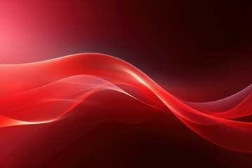 Fototapete - Smooth red wave creating a beautiful abstract design