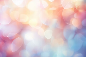 Poster - Soft pastel colors blend seamlessly, creating a dreamy and ethereal backdrop illuminated by blurred bokeh lights