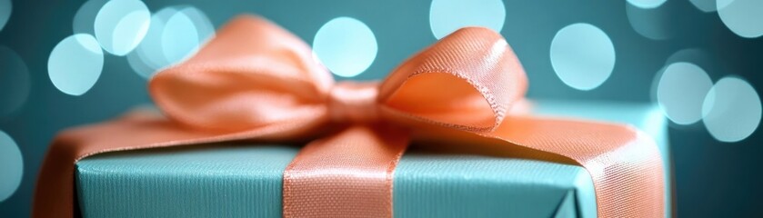 A beautifully wrapped gift with a satin bow, ready to be opened