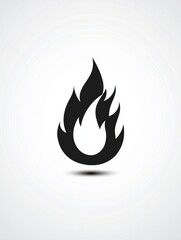Aufkleber - Flame icon symbol representing heat energy and fire safety in various designs and applications. Generative AI