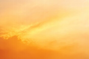 Poster - Warm gradient resembling a beautiful sunset in soft hues of orange and yellow