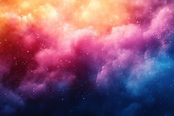 Poster - Blurred watercolor spots create a vibrant and dreamy atmosphere with colorful hues and soft textures