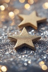 Poster - Close-up of three stars on table