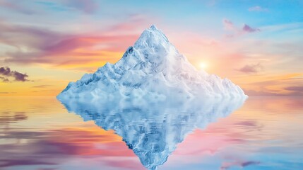 Poster - Serene Mountain Reflection at Sunset