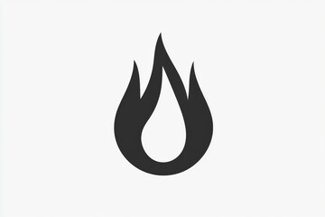 Poster - Flame icon design on a plain background suitable for various applications and creative projects. Generative AI
