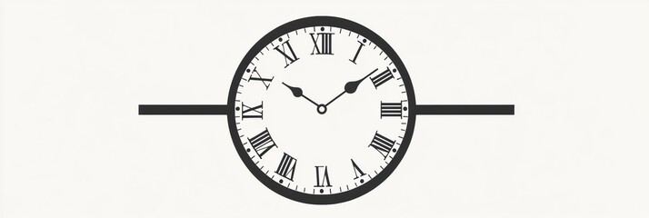 Leinwandbilder - Timepiece with Roman numerals displaying classic design and circular shape. Generative AI