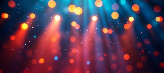 Wall Mural - disco spotlight at nightclub. generative ai technology.