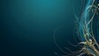 © Fajar - Abstract Teal Gold Swirling Lines Design Art