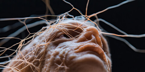 Poster - Sculpted Face Entangled in Fibrous Network