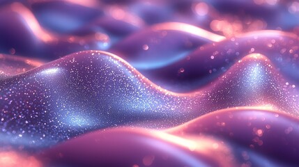 Poster - holographic silk background, abstract iridescent gradient background