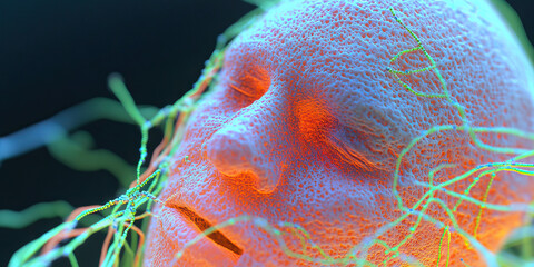 Poster - Three-Dimensional Render of Human Face with Filamentary Overlay