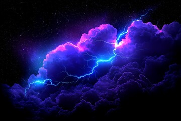 Wall Mural - lightning in the sky