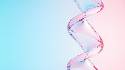 Poster - A delicate DNA helix floats against a soft gradient background, bathed in diffused midday light. The minimalist design captures a sense of calm and abstraction