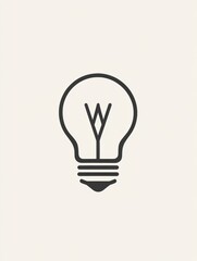 Poster - Creative light bulb design on neutral background showcasing a modern minimalist aesthetic and innovative ideas. Generative AI
