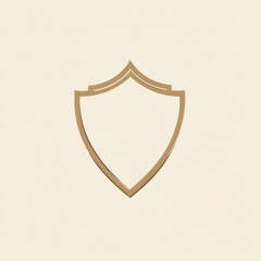 Poster - Elegant golden shield emblem design suitable for branding and decoration purposes. Generative AI