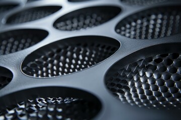 Poster - Abstract industrial background showing a honeycomb structure with selective focus