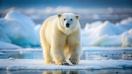 a majestic polar bear roaming freely in the arctic snow and ice, arctic, nature, arctic, nature, col