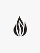 © Anat art - Stylized black flame icon designed for decoration, branding, and artistic use in various contexts. Generative AI