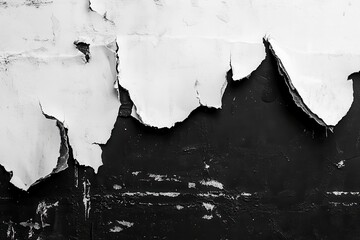 Aufkleber - Black And White Peeling Paint Texture On Wall