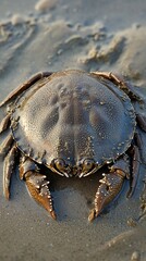 HD Phone Wallpaper Large Dungeness Crab on Sandy Beach Coastal Crustacean Wildlife