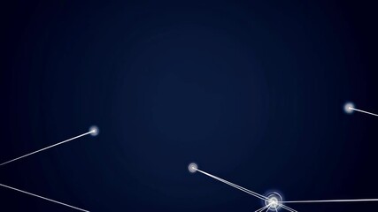 Aufkleber - Network visualization of interconnected nodes and lines illustrating data flow and communication systems