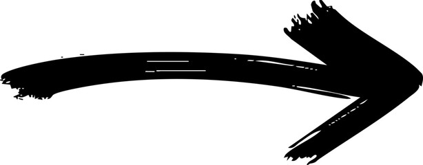 Poster - Arrow scribble marker brush line vector shape