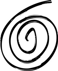Poster - Spiral scribble marker brush line vector shape