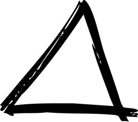 Poster - Triangle scribble marker brush line vector shape