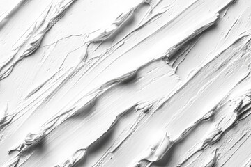 Poster - Textured white surface created by thick application of paint or plaster in an artistic expression