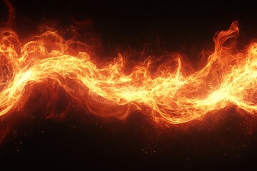 Leinwandbilder - Vibrant flames create mesmerizing patterns in dark surroundings during a fiery display