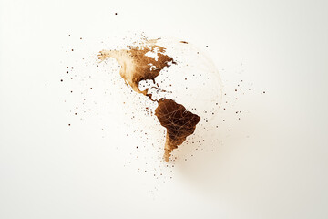 Poster - A network of dots and lines creates an abstract globe, symbolizing global connections. Soft light enhances the visual detail against a neutral background, creating a serene atmosphere