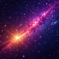 Wall Mural - colorful stars shining in the galaxy background, space, cosmos, universe