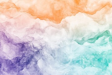 Aufkleber - Colorful abstract clouds blend seamlessly in a harmonious gradient showcasing vibrant hues of orange, purple, and turquoise