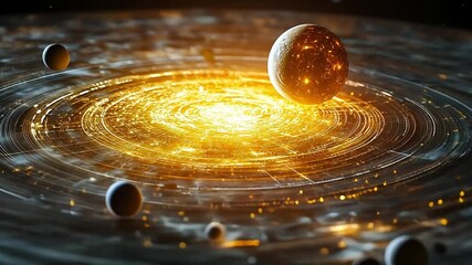 Wall Mural - a vibrant depiction of cosmic energy with swirling galaxies, planets, and luminous stars in space