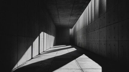 Long Black And White Hallway