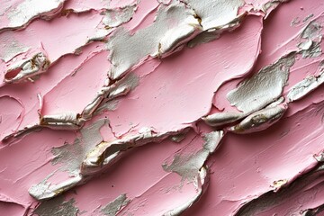 Aufkleber - Elegant abstract texture with pink and gold layers in a serene composition