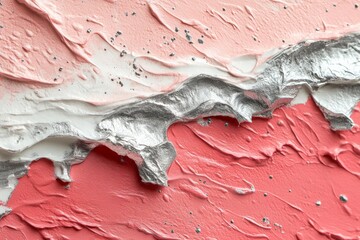 Aufkleber - Abstract texture with metallic sheen and pink hues in layered composition