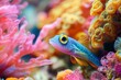 © Nicoum - Embark on an underwater adventure to uncover the graceful navigation of a blenny, its small but vibrant body moving through the ocean's depths,