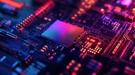 Poster - A close-up of digital screen pixels, highlighting the precise RGB arrangement and smooth transitions between colors, displaying the sharp detail of high-definition displays