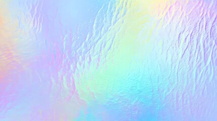 Poster - Mesmerizing iridescent holographic foil texture featuring dynamic color shifts radiant light reflections and seamless gradient blending for a luxurious and modern abstract composition