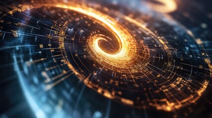 Aufkleber - A mathematical equation morphing into golden spirals, fractals, and geometric shapes, showcasing the seamless connection between mathematical principles and artistic design