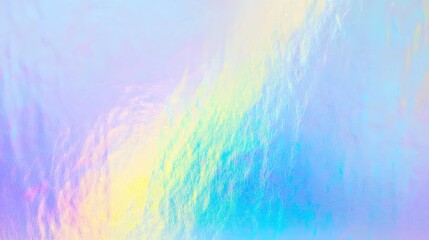Fototapete - Captivating abstract background with shimmering holographic effect blending soft pastel gradients and vivid neon hues with a metallic foil texture for a modern futuristic