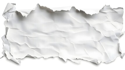 Poster - Abstract composition of white torn paper strips with rough jagged edges isolated on a black background showcasing paper textures for modern and design purposes
