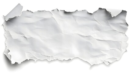 Aufkleber - Striking contrast and texture effect of irregularly shaped white ripped paper strips with torn edges against a solid black background perfect for creative design mockups