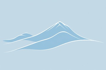 Poster - Majestic mountain landscape with rolling hills under a clear blue sky captured during a serene afternoon. Generative AI