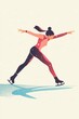 © Joyce - Beautiful female skating on ice surface.
