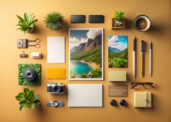 Poster - Abstract Tech Background: High-Resolution Mockup for Branding & Typography